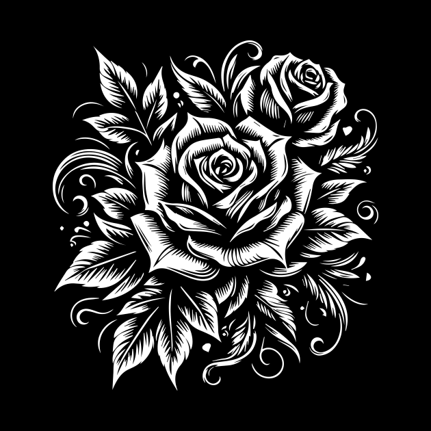 roses art tattoo by lkn