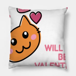 Will You Be My Walentine, Cat Pillow