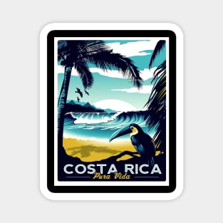 Costa Rica Vintage Travel and Tourism advertising Print Magnet