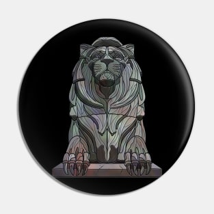 Lion statue Pin