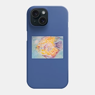 Rainbow Sea Fish Watercolor Painting Phone Case