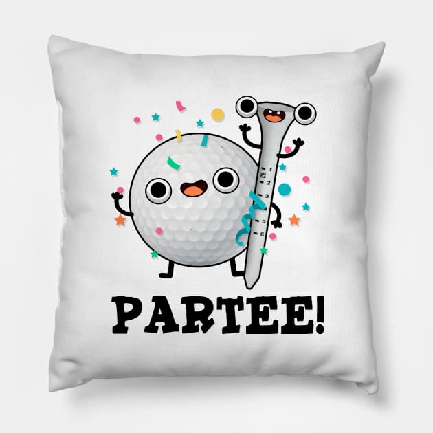 Par-Tee cute Golf Pun Pillow by punnybone