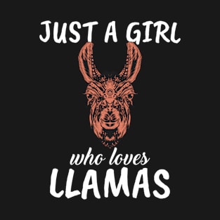 Just A Girl Who Loves Llamas T-Shirt