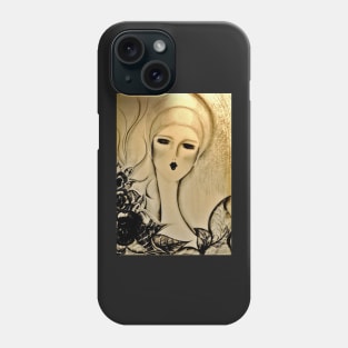 gold art deco flapper ,Jackie Smith Phone Case