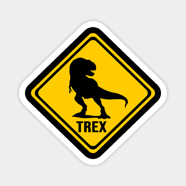 Cool T rex sign, Dinosaur kids Magnet by Jakavonis