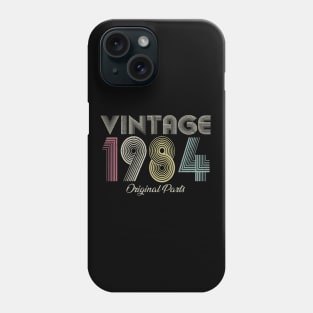 Vintage 1984 Original Parts Men Women Birthday Phone Case
