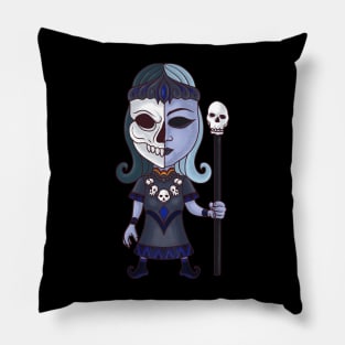 Queen of the Underworld: Viking God Hel Design Pillow