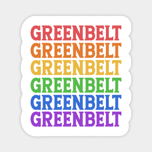 GREENBELT RAINBOW TEXT Magnet