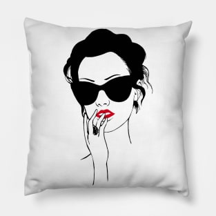 Thinking woman Pillow