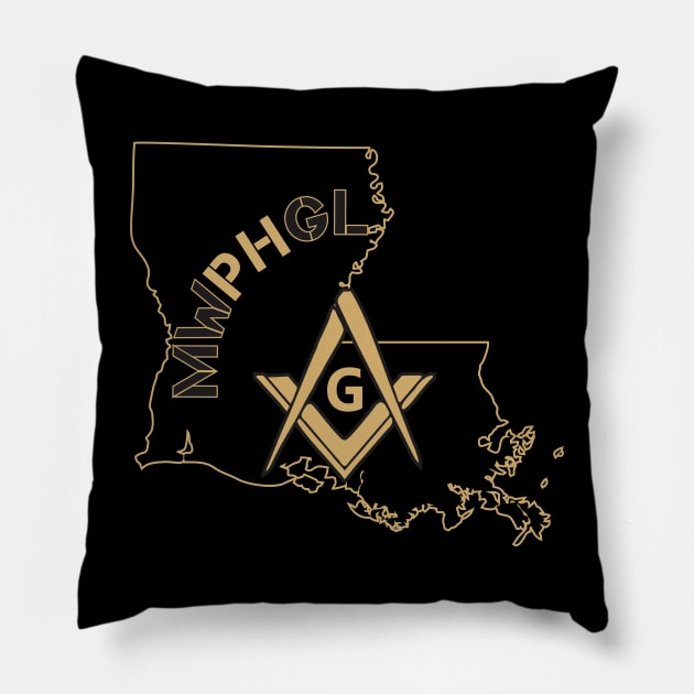 MWPHGLLA - Black & Gold Pillow by Brova1986