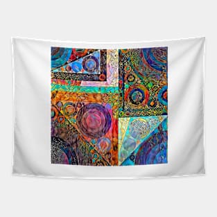 Neon Stained Glass Tapestry