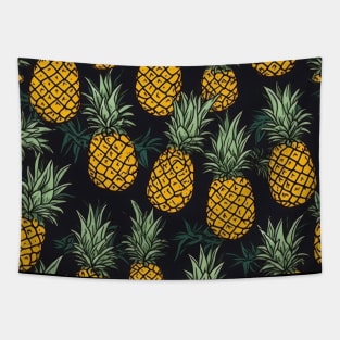 Yellow Pineapples Pattern Tapestry