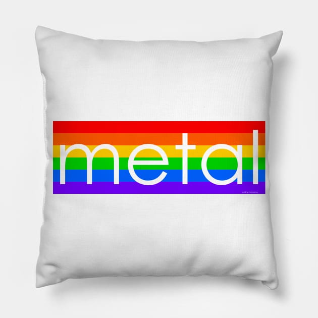 Rainbow Metal Pillow by callingtomorrow