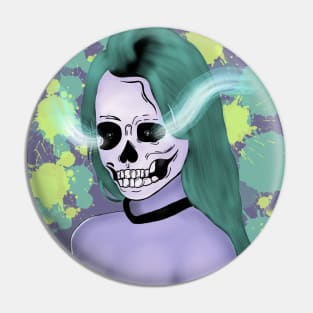 Halloween character, Skull face Pin