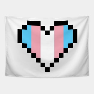 Transgender Pride Pixel Art Heart Tapestry