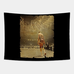 Wilt Chamberlain - Vintage Design Of Basketball Tapestry