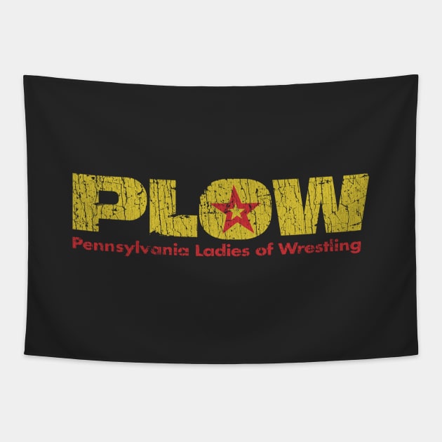 PLOW Pennsylvania Ladies of Wrestling 1986 Wrestling Tapestry