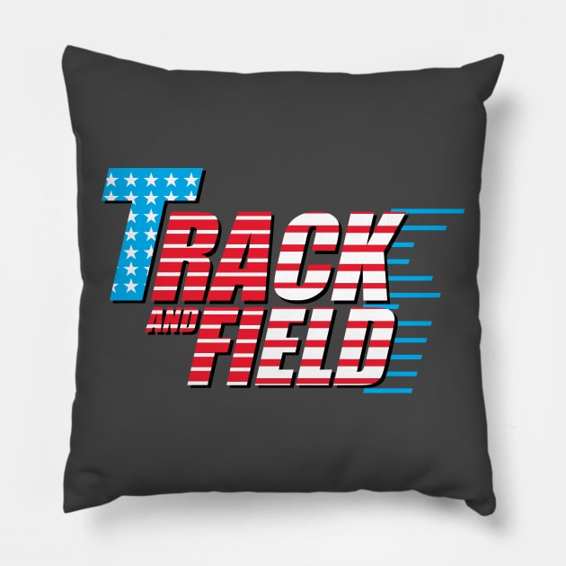 Track and Field Pillow by Adotreid