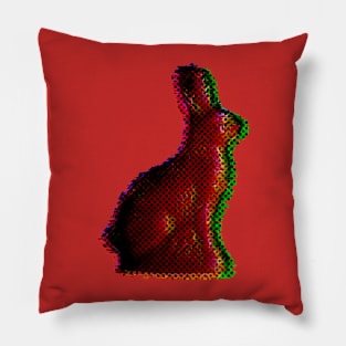 Easter Chocolate Bunny Snack Glitch Pillow