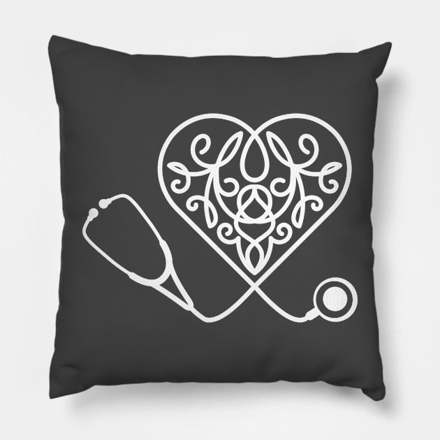 Floral Stethoscope. Medicine. Pillow by lakokakr