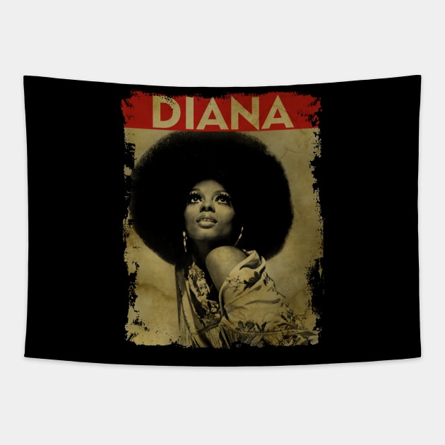 TEXTURE ART-Diana Ross - RETRO STYLE Tapestry by ZiziVintage