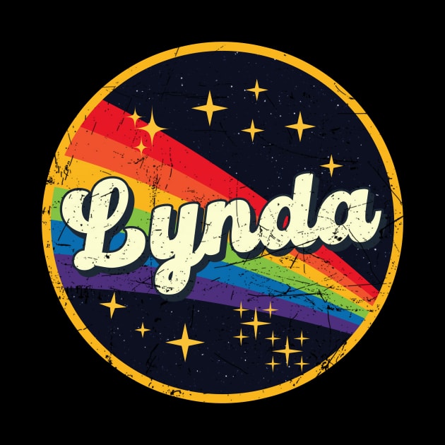 Lynda // Rainbow In Space Vintage Grunge-Style by LMW Art