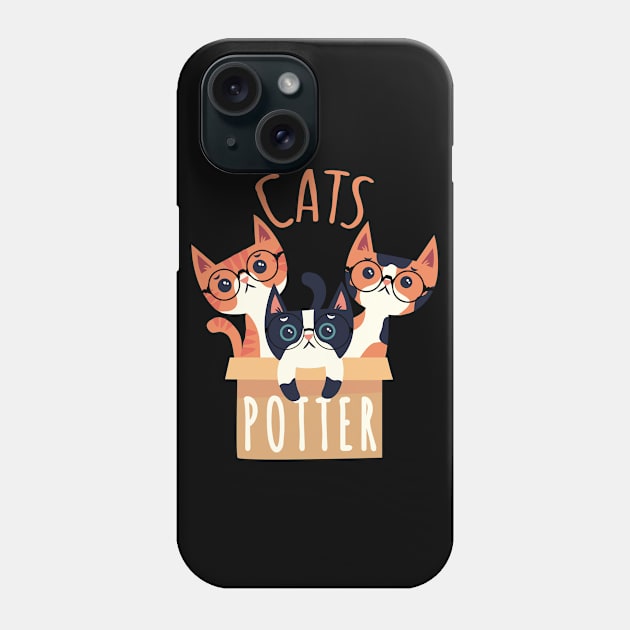 Potter Cats 2 Phone Case by TarikStore