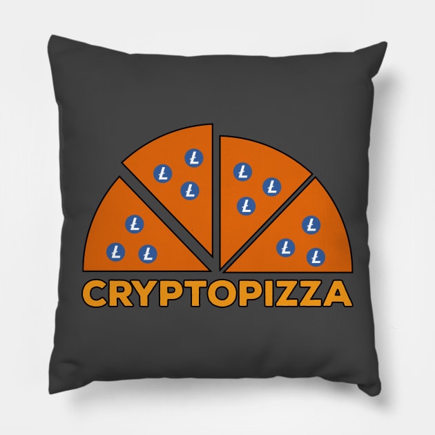 Cryptopizza Litecoin Pillow by DiegoCarvalho