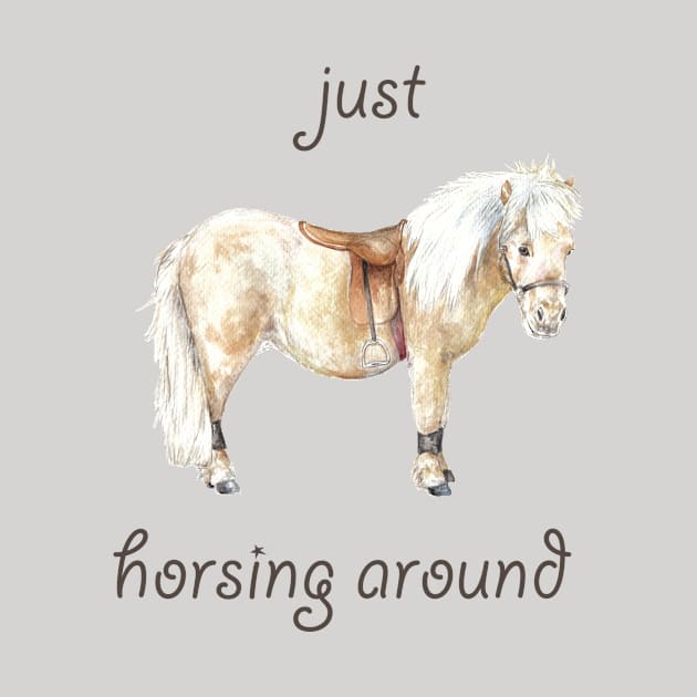 Just Horsing Around: Shetland Pony Illustration by wanderinglaur