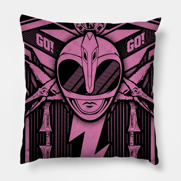 Pink Ranger Pillow by Arinesart