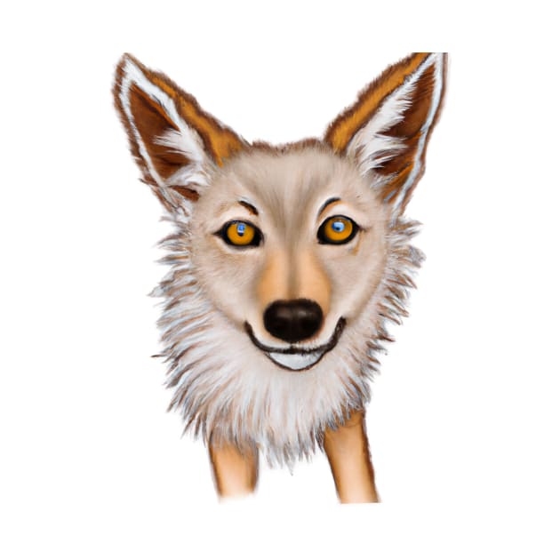 Cute Coyote Drawing by Play Zoo