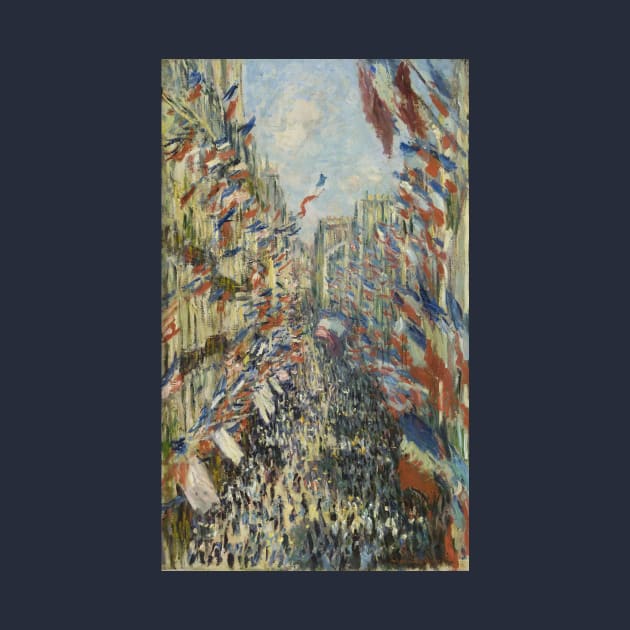 The Rue Montorgueil by Claude Monet by MasterpieceCafe