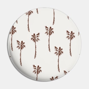 Palm Trees Pattern - Brown Pin