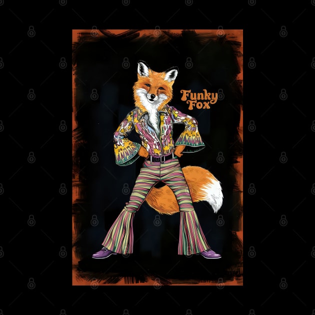 Cool retro dancing disco fox by Spaceboyishere
