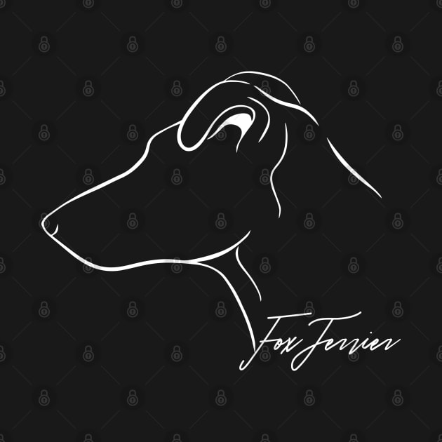 Proud Smooth Fox Terrier profile dog lover gift by wilsigns