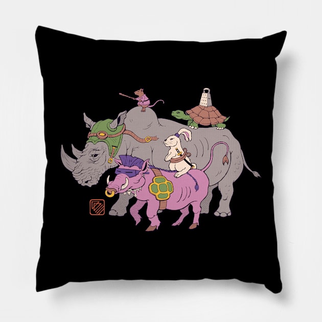 Mutant Animals Pillow by Vincent Trinidad Art