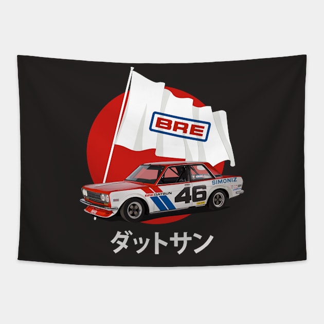 BRE DATSUN 510 BLUEBIRD JOHN MORTON 1971 Tapestry by Ajie Negara