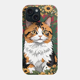 Maryland Calico Cat And Black Eyed Susan Flowers 2 Phone Case