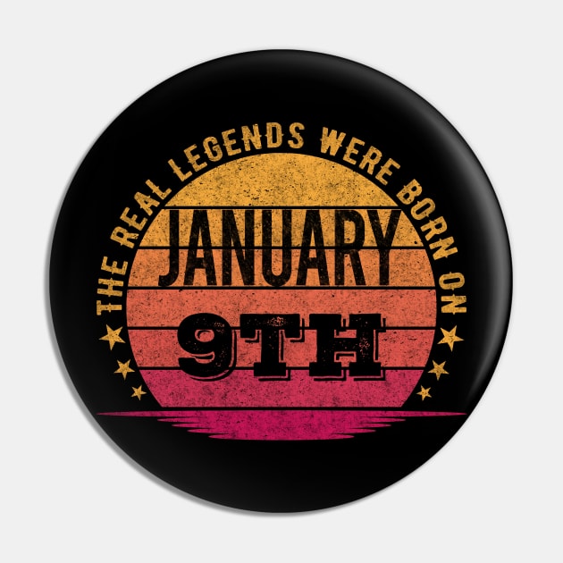 Born on 9th of January Birthday BDay Gift Pin by mahmuq