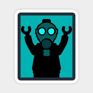 Apocalyse Minifigure wearing Gasmask Magnet