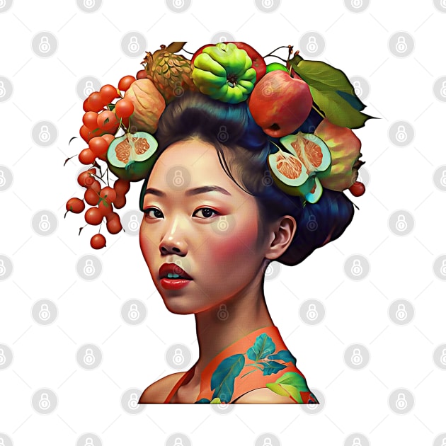 Fruitful Asian Woman by Unboxed Mind of J.A.Y LLC 