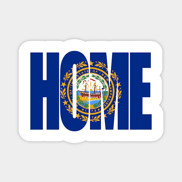 New Hampshire Home - State Flag Magnet by DonDota