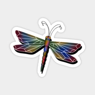 Rainbow Dragonfly Magnet