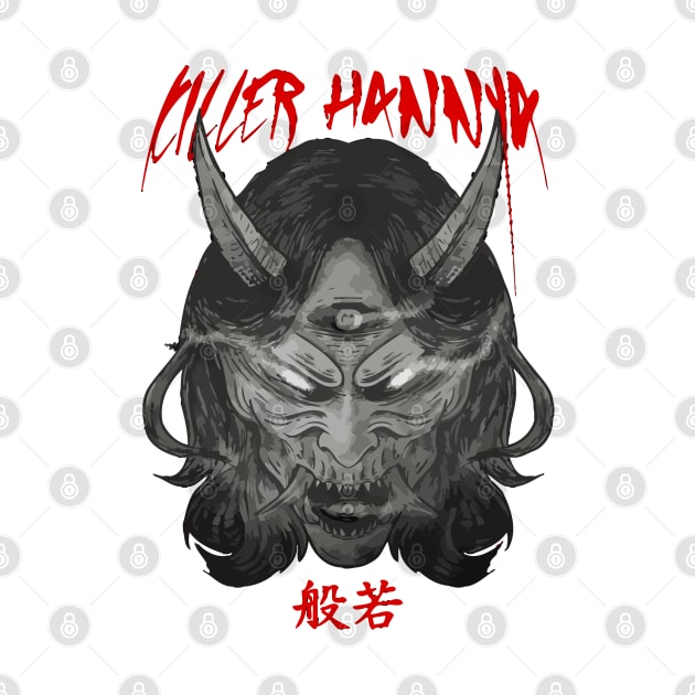 Killer Hannya Black and White by DeathAnarchy