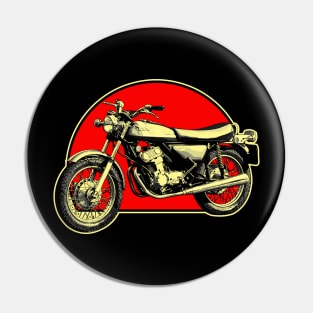 Fury 1970 Retro Red Circle Motorcycle Pin