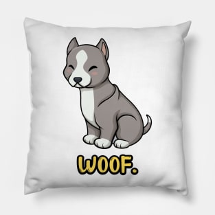 Chibi Kawaii Pitbull Dog Pillow