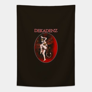 Dekadenz Vintage Dancing Devil Girl Design Tapestry