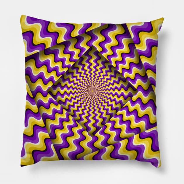 Psychedelic Colors Pillow by GreenGuyTeesStore