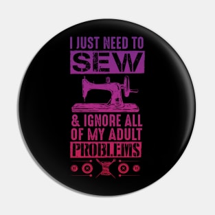 Funny Sewing Sewer Design Pin