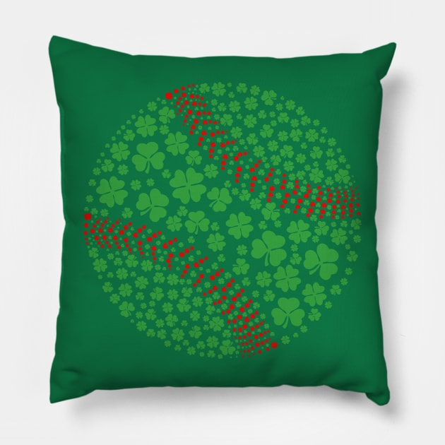 Happy St Patricks Day Shamrock Baseball Lovers Men Kids Boys Pillow by Jhon Towel